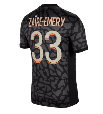 Paris Saint-Germain Warren Zaire-Emery #33 Tredje trøje 2023-24 Kort ærmer
